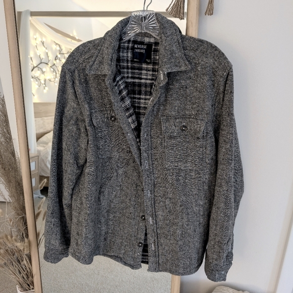 Reverse Threads Other - Gray Men's Button Down Shirt